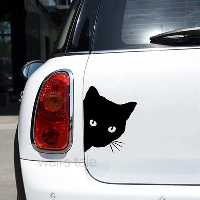 Autocollant vinyle chat amusant pour voiture et portable