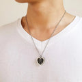 Pendentif cœur ouvrable en acier inoxydable pour urne d’animaux