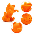 Ensemble de 2 Infuseurs à Thé Silicone Chat Rose et Orange