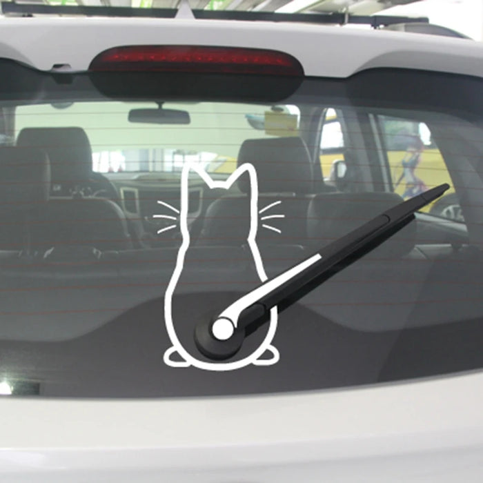 Autocollant vinyle chat mignon pour pare-brise