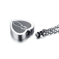 Pendentif cœur ouvrable en acier inoxydable pour urne d’animaux