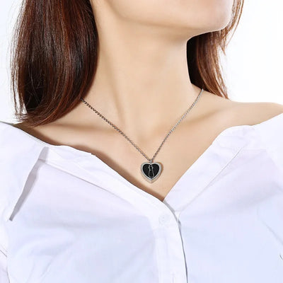 Pendentif cœur ouvrable en acier inoxydable pour urne d’animaux