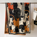 Écharpe en cachemire motif chat pour femme