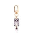Porte-clés chat mignon en métal kawaii
