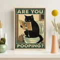 Affiche humoristique chat noir citation rétro