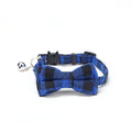 Collier chat détachable nœud papillon cloche Noël plaid rouge