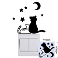 Autocollant mural chat en vinyle pour décoration enfant