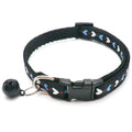 Collier nylon réglable pour chat avec imprimé coeurs et une clochette