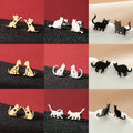 Boucles d'oreilles chat persan en acier inoxydable