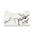 Boîte à mouchoirs cuir PU motif chat personnalisé