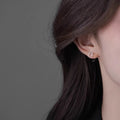 Boucles d'oreilles chat creux en argent hypoallergénique