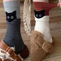 Chaussettes Mi-Mollet Chat Kawaii Automne-Hiver