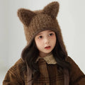 Bonnet Hiver Tricoté avec Oreilles de Chat Unisexe