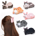 Épingles à cheveux motif chat pour femmes et filles