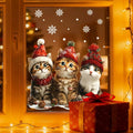 Autocollant mural chats de Noël