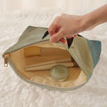 Trousse de maquillage en velours côtelé à motif chat noir