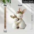 Sculpture Couple Chaton en Bois Décorative