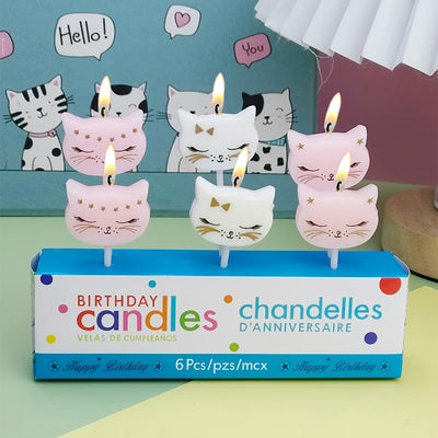 Bougie chat mignon pour gâteau d'anniversaire enfants