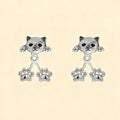 Boucles d'oreilles chat vintage