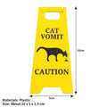 Signe drôle chat vomissant jaune vif
