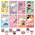 Puzzle Tête de Chat 8/16/24 pièces Autocollants Décoratifs