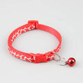 Collier nylon réglable pour chat avec imprimé et clochettes