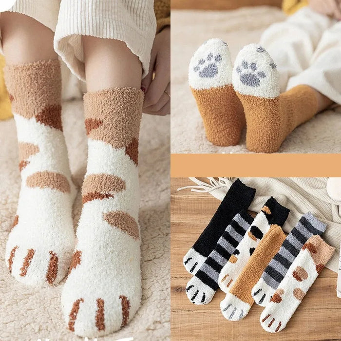 Chaussettes avec motif pattes de chat
