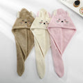 Bonnet de cheveux chat en microfibre absorbante pour cheveux longs