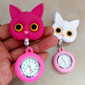 Badge bobine chat infirmière 3D pour montre de poche