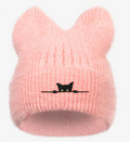 Chapeau tricoté oreilles de chat en laine confortable