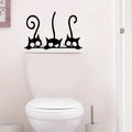 Autocollant mural chat noir drôle pour décoration intérieure