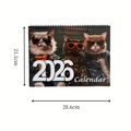 Calendrier suspendu 2026 Chats à lunettes