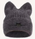 Chapeau tricoté oreilles de chat en laine confortable