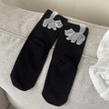 Chaussettes mi-mollet imprimées fesses de chat 3D en coton