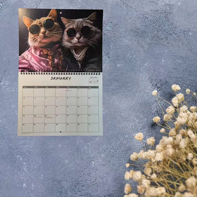 Calendrier 2026 avec 3 adorables chats