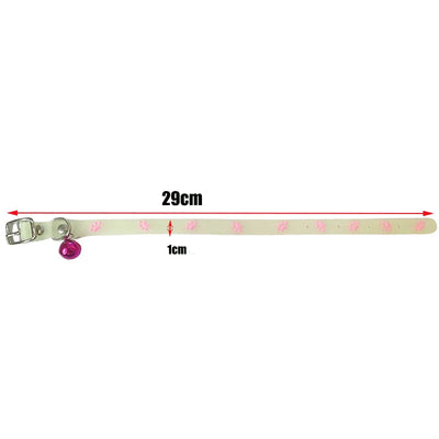 Collier lumineux pour chat avec empreinte scintillante et breloques