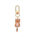 Porte-clés chat mignon en métal kawaii