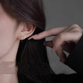 Boucles d'oreilles chat creux en argent hypoallergénique