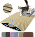 Tapis de litière double couche antidérapant pour chat grand format