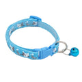 Collier nylon réglable pour chat avec imprimé petits chats et une clochette