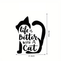Autocollants muraux silhouette de chat pour chambre et salon