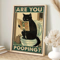 Affiche humoristique chat noir citation rétro