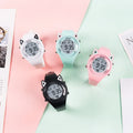 Montre en silicone avec oreilles de chat pour enfants