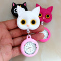 Badge bobine chat infirmière 3D pour montre de poche