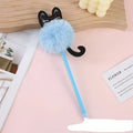 Stylo à bille pompon chat en peluche coloré