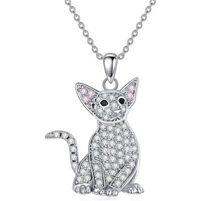 Collier élégant pour femmes avec pendentif chat