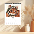 Calendrier mural 2026 autoportraits de chats foulard