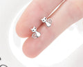 Boucles d'oreilles chat en argent 925 avec zircone cubique