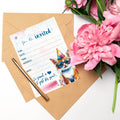 Invitations Anniversaire Chaton Mignon Aquarelle Lot de 12