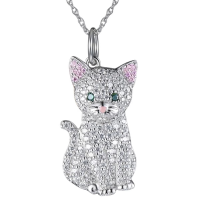 Collier élégant pour femmes avec pendentif chat